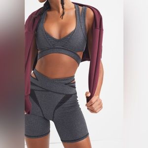 For Love and Lemons biker short and bra set NWT small